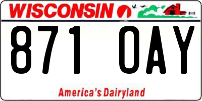 WI license plate 871OAY