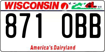 WI license plate 871OBB