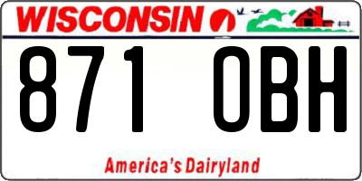 WI license plate 871OBH