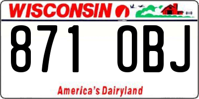 WI license plate 871OBJ
