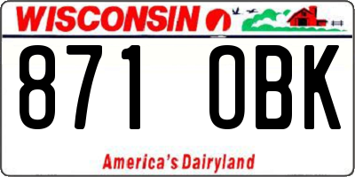 WI license plate 871OBK