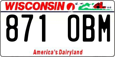 WI license plate 871OBM