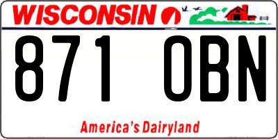WI license plate 871OBN