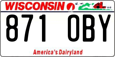 WI license plate 871OBY