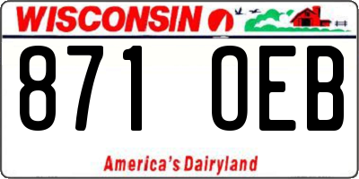 WI license plate 871OEB