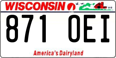WI license plate 871OEI