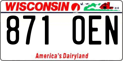WI license plate 871OEN
