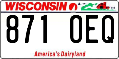 WI license plate 871OEQ