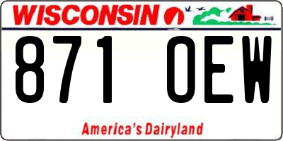WI license plate 871OEW
