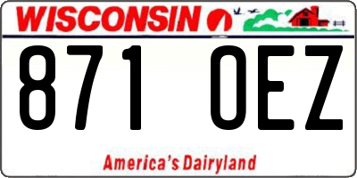 WI license plate 871OEZ