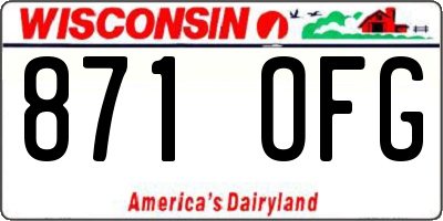 WI license plate 871OFG