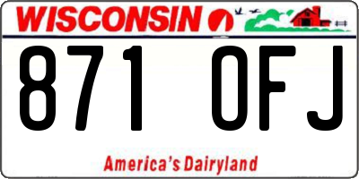 WI license plate 871OFJ