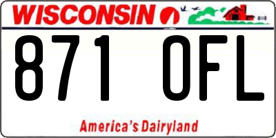 WI license plate 871OFL