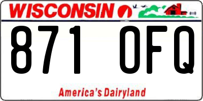 WI license plate 871OFQ
