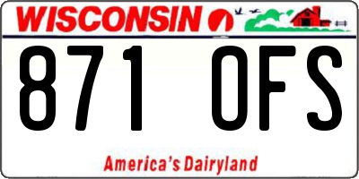WI license plate 871OFS