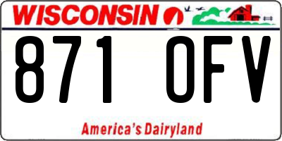 WI license plate 871OFV