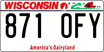 WI license plate 871OFY