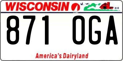 WI license plate 871OGA