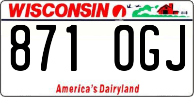 WI license plate 871OGJ