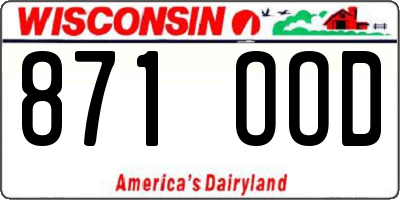 WI license plate 871OOD