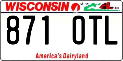 WI license plate 871OTL