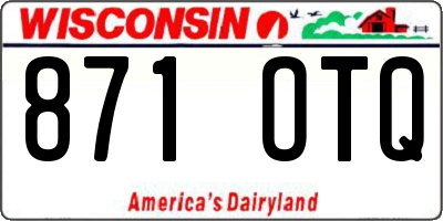 WI license plate 871OTQ
