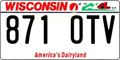 WI license plate 871OTV