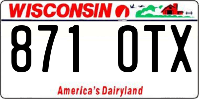 WI license plate 871OTX
