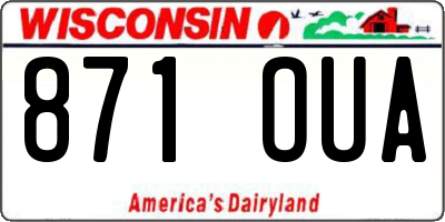 WI license plate 871OUA