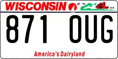 WI license plate 871OUG