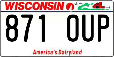WI license plate 871OUP