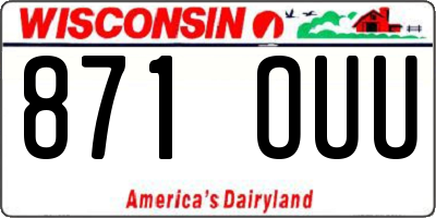 WI license plate 871OUU