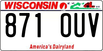 WI license plate 871OUV