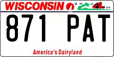 WI license plate 871PAT