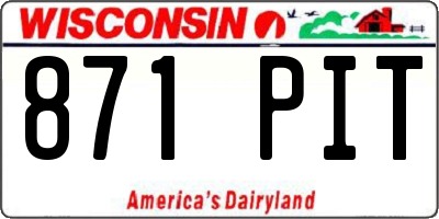 WI license plate 871PIT