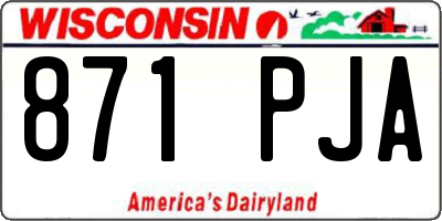 WI license plate 871PJA