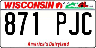 WI license plate 871PJC