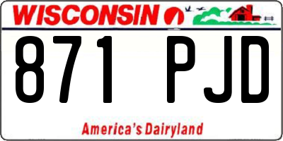 WI license plate 871PJD