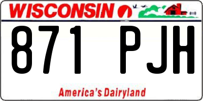 WI license plate 871PJH