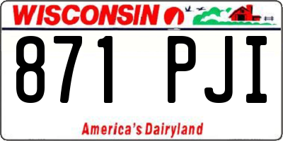 WI license plate 871PJI