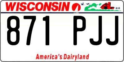 WI license plate 871PJJ