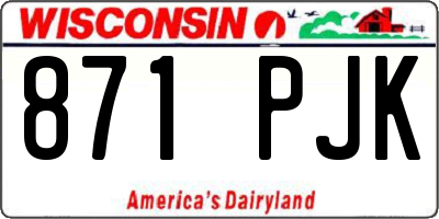 WI license plate 871PJK