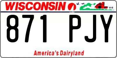 WI license plate 871PJY