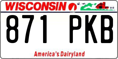 WI license plate 871PKB