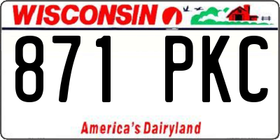 WI license plate 871PKC