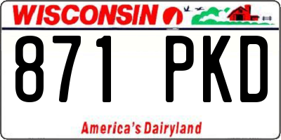 WI license plate 871PKD