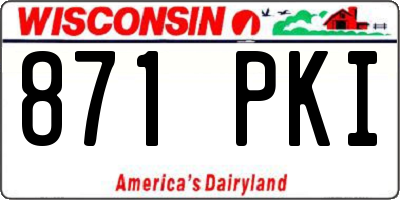 WI license plate 871PKI