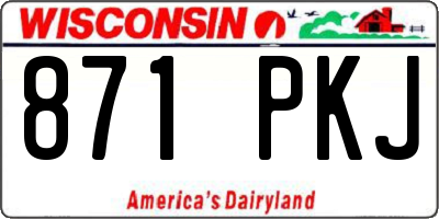 WI license plate 871PKJ