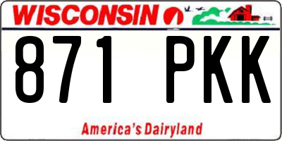 WI license plate 871PKK