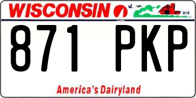WI license plate 871PKP